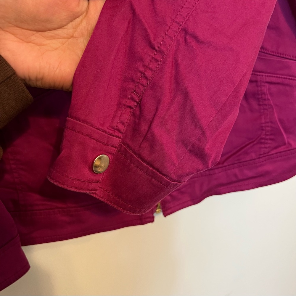 Chicos Raspberry Spring Jacket Size 1 B1-545 - image 5